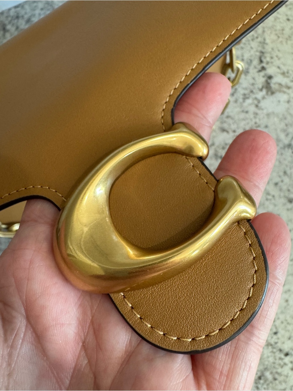 Coach Chain Tabby Bag in Honey Brown - Picture 4 of 8